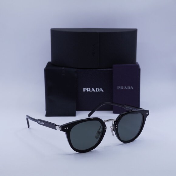 Prada PR17YS 1AB03R Cat Eye Sunglasses – Black/Green Polarized - Picture 5 of 10